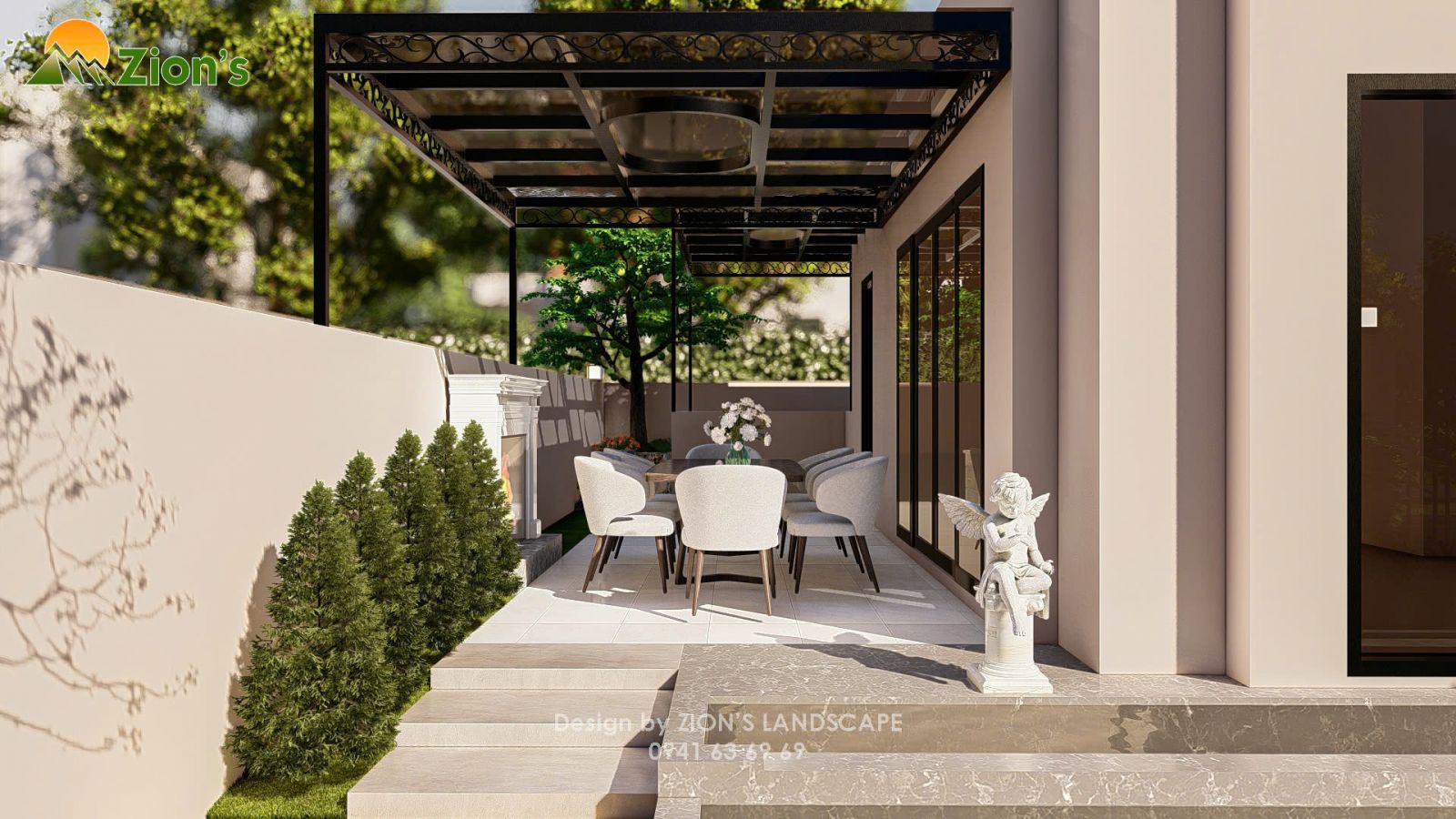 Thiết kế sân vườn nhật bản tại vinhomes green villas